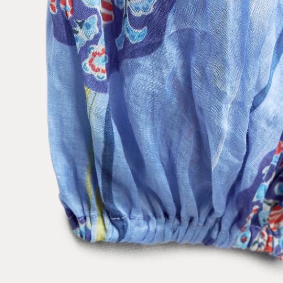 NEW ZARA PRINTED RAMIE TUNIC DRESS XS - Picture 7 of 13